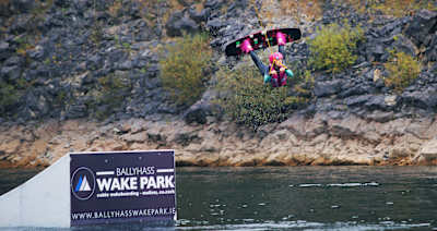 A wakeboarder at Ballyhass Wake Park