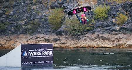 A wakeboarder at Ballyhass Wake Park