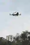 Photo an autonomous passenger drone flying.