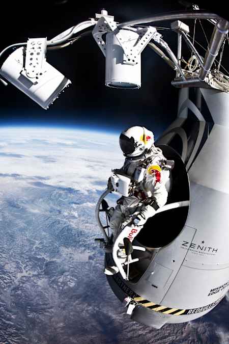 «I'm coming home now!» - Felix Baumgartner kurz vor dem Sprung
