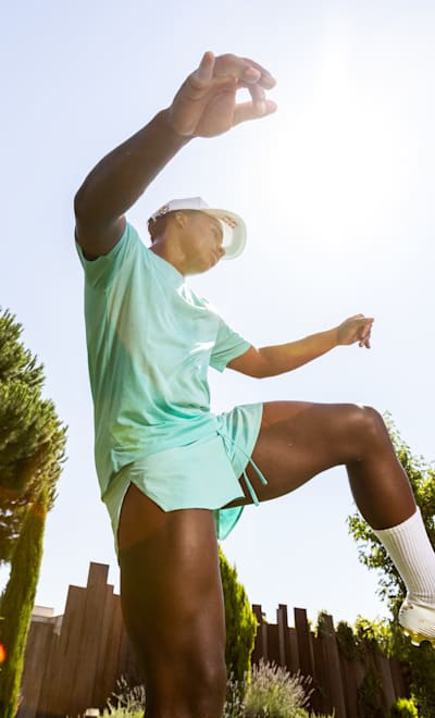 Real Madrid and Brazil football player Endrick Souza pictured practicing his skills with the ball.