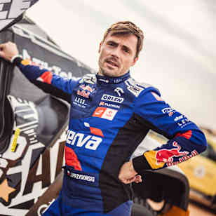 Jakub Przygoński posing for a portrait at Hail Rally during the shakedown in Hail, Saudi Arabia on December 7, 2021