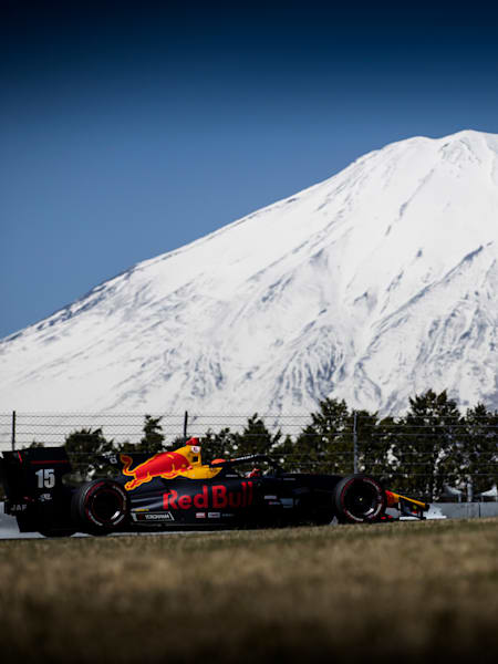 Hiroki Otsu performing during the pre-season test of the Super Formula series at Fuji International Speedway in Oyama, Japan on March 24, 2021.