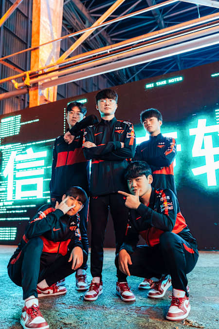 Team-Posing zwischen den Matches