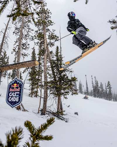 Birk Irving jumps at Red Bull Cascade 2023 in Winter Park, CO