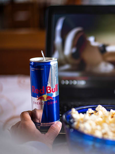 red bull tv popcorn laptop