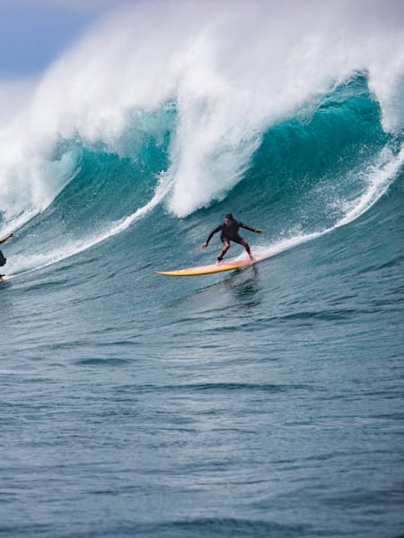 Silvia Nabuco and participants surf at Red Bull Magnitude at Himilayas