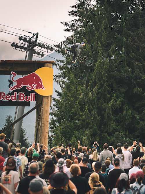 Dawid Godziek in action at Red Bull Joyride in Whistler, British Columbia, Canada on August 18, 2019.