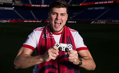 Mike LaBelle poses for a portrait at New York Red Bulls' Stadium in New Jersey, USA, on October 30, 2017. 