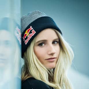 Austrian snowboarder Anna Gasser poses for a portrait photo.