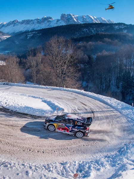 Sebastien Ogier (FRA) in action during the FIA World Rally Championship 2017 in Monte Carlo, Monaco on January 20, 2017.