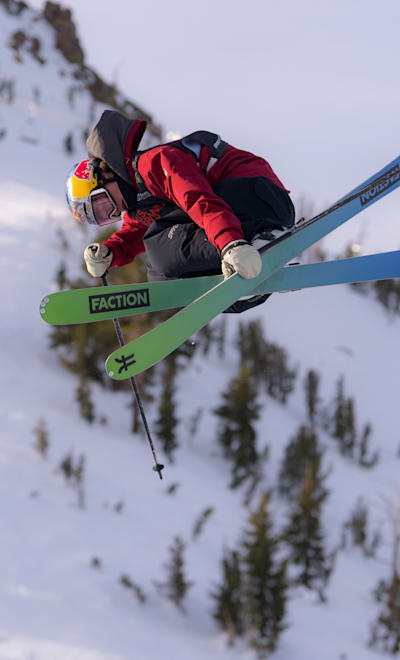 Mac Forehand competes during Men's Slopestyle at Toyota U.S. Grand Prix at Mammoth Mountain, CA, USA on February 4, 2023. 
