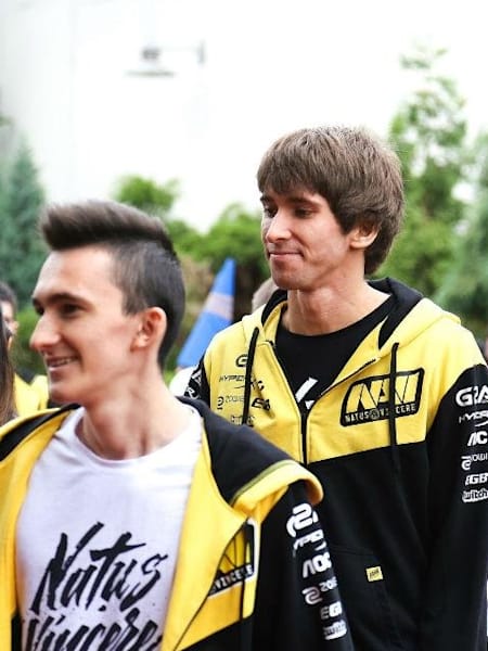 Three NaVi Dota2 eSports players at The International 6 tournament