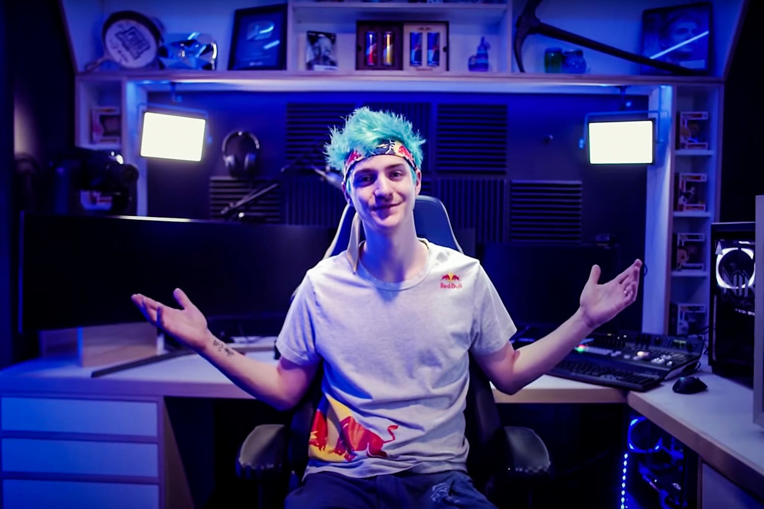 Ninja S Ultimate Stream Room Gaming Studio Video My setup isn't anything special, but i don't do editing either, i just stream and my youtube uploads twitch was designed for live streaming. ninja s ultimate stream room gaming
