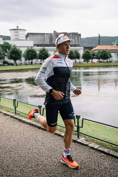 Kristian Blummenfelt läuft in Bergen, Norwegen.