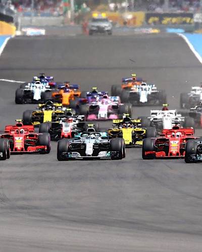 Le départ du Grand Prix de France de Formule 1 2018 sur le circuit Paul-Ricard du Castellet.