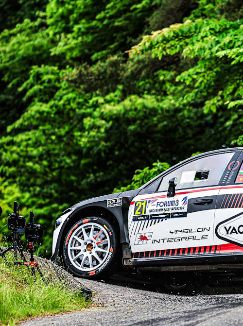 Nikolay Gryazin in Sunday action at FORUM8 Rally Japan