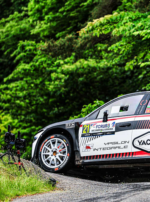 Nikolay Gryazin in Sunday action at FORUM8 Rally Japan