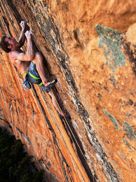 Climber Ben Cossey tackles the Grampians in Victoria, Australia. 
