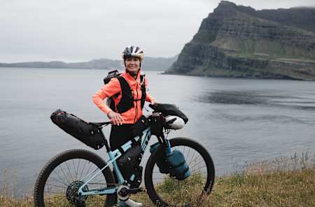 Emily Batty enjoying the East Fjord views