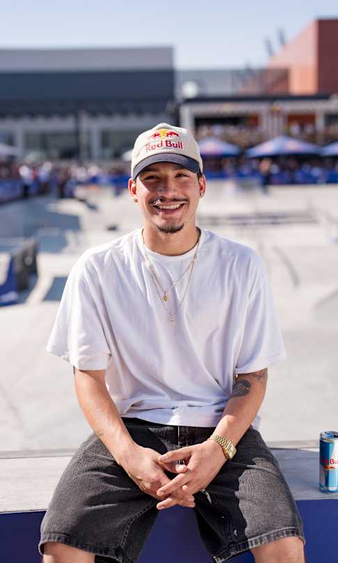 Angelo Caro poses for a portrait at Red Bull Drop In Tour in Santiago, Chile on 5 October, 2024. 