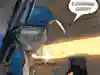 A screenshot of Ana and Reinhardt from Overwatch