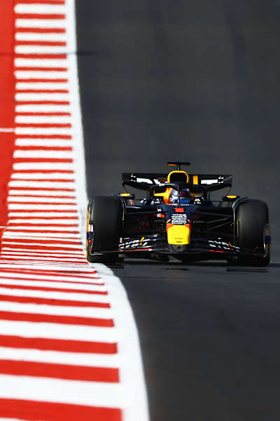 Max Verstappen on track during the F1 Grand Prix in Austin, Texas