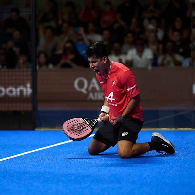 Federico Chingotto celebrates his thrilling victory at the Asuncion Premier Padel P2 in Paraguay on May 25, 2025, energising the crowd with passion