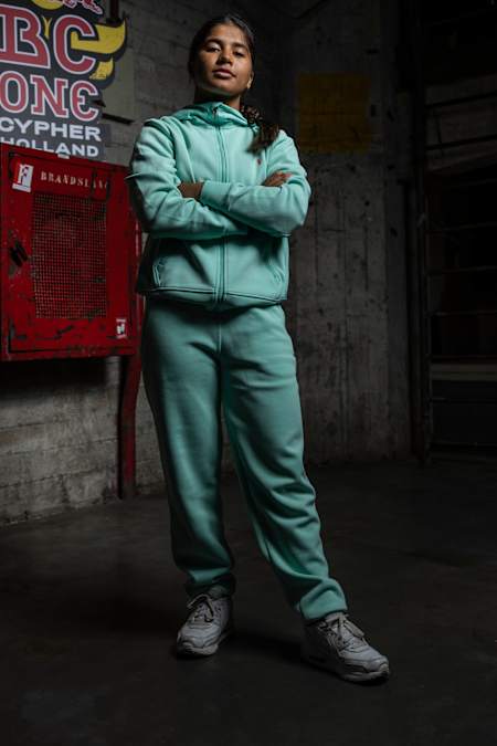 India poses for a portrait at the Red Bull BC One Cypher Holland in Rotterdam, Netherlands on July 10, 2022. 