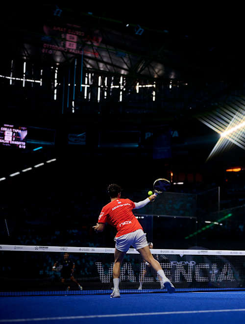 Agustín Tapia seen during the finals of the Premier Padel P1 Valencia, Spain on June 14, 2026
