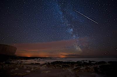 A shooting star seen from Birling Gap, East Sussex