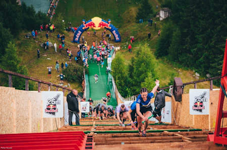 Relay runners struggle up the final 25m