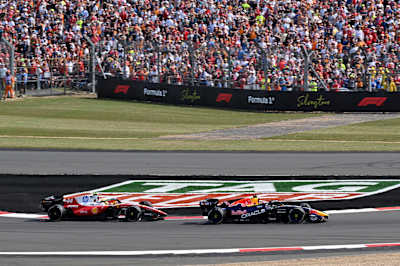 Max Verstappen overtakes Lewis Hamilton at Silverstone