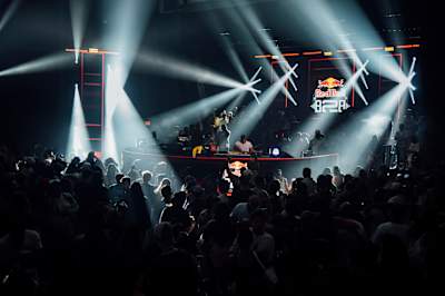Spectators at Red Bull B2B as Fullbody Durag performs in Detroit, Michigan, USA on July 11, 2025.