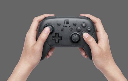 Una captura de pantalla del controlador Nintendo Switch Pro.