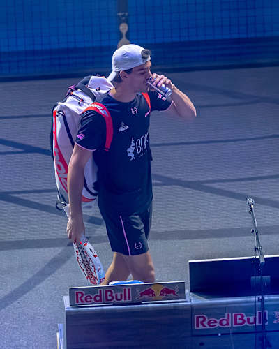 Juan Lebrón competing in the third and fourth place in the Premier Padel 2024 Finals Barcelona, Spain  on December 22, 2024