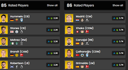 Plattformen wie futbin.com listen Karten und Preise auf.