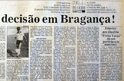 Capa de 'A Gazeta Esportiva' destaca a final da Série B de 1989