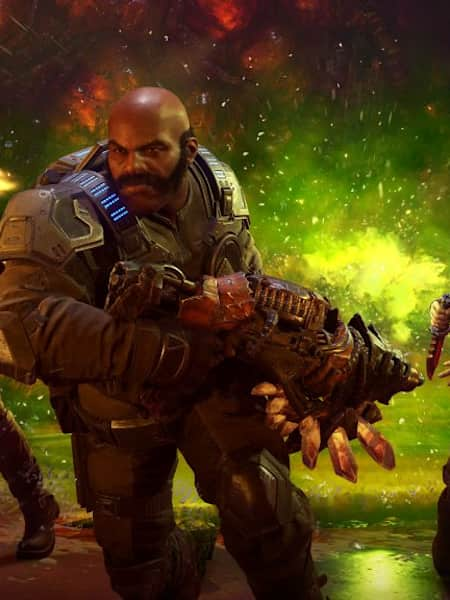 Gears 5 terá coop para 3 jogadores porque 4 jogadores é um caos