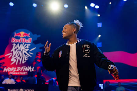 The Crown, from the USA, on stage at the Red Bull Dance Your Style World Final Frankfurt