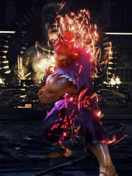 Akuma uses his special hadouken attack