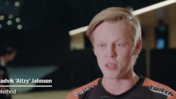 A screenshot showing Ludvik 'Aitzy' Jahnsen being interviewed