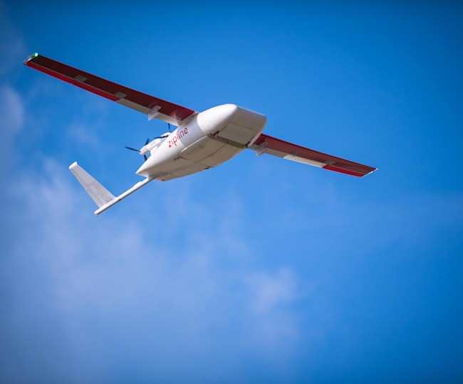 Zipline Drones dropping medical supplies across Africa