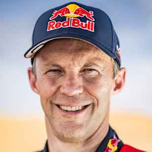 Mattias Ekström poses for portrait during at tests of the new Ford Raptor T1+ for Dakar 2025, Merzougha, Morocco on September 14, 2024 