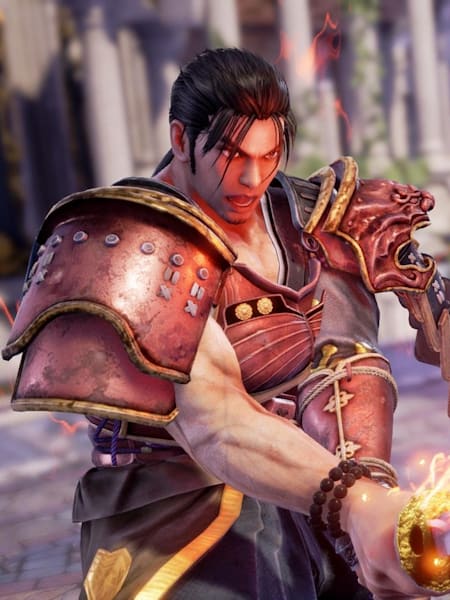 A screenshot of Mitsurugi in Soulcalibur VI