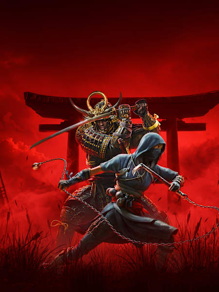 Artwork from Assassin's Creed Shadows shows the two main characters Yasuke and Naoe.