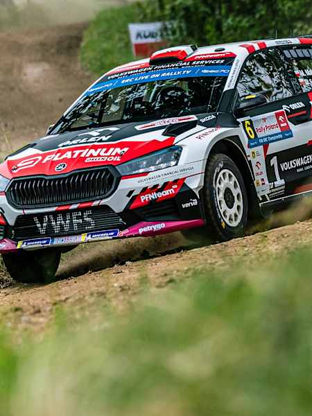 Miko Marczyk navigates Mikolajki's rugged trails during the 2023 edition of Rajd Polski - Rally Poland