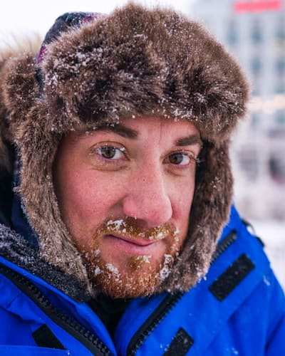 Photo of Drew Binsky during one of his travels. he will be guest at the Mind Set Win Podcast Season 3  in 2024.