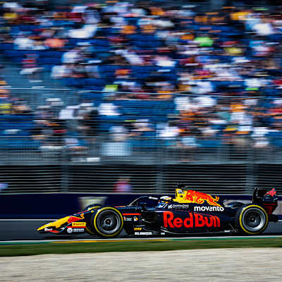 Pepe Marti racing Formula 2 in Melbourne 2025