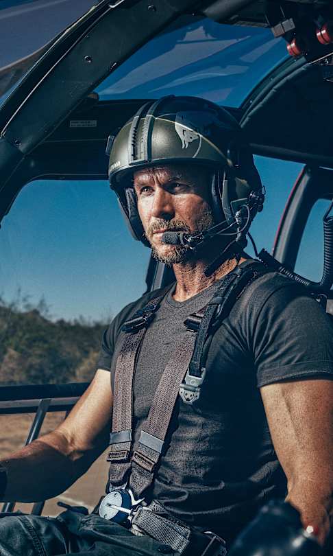 Felix Baumgartner, da Áustria, posa para uma fotografia no Flying Crown Ranch, perto de Casa Grande, Arizona, Estados Unidos, em 6 de outubro de 2017.